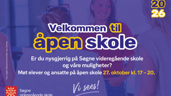 Lenke til artikkel: Velkommen til Åpen skole på Søgne videregående skole